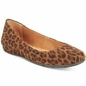 American Rag Ellie Leopard Ballet Flats Slip Ons